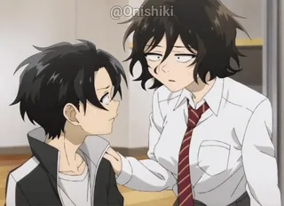 😔 8f59c7e8 @Onishiki Anime, Personages, Schooluniform, Liefdevol telegram sticker