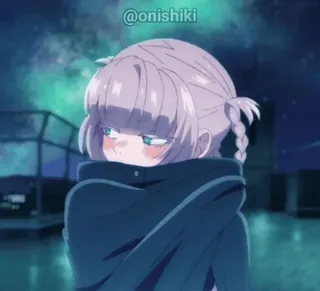 😊 9705dce6 @onishiki Anime, Meisje, Sticker, Illustratie telegram sticker