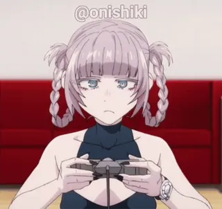 😮 ab15f2b9 @onishiki Anime, Meisje, Gaming, Controller telegram sticker