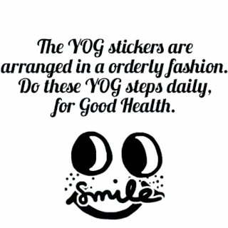 😇 187afe1e The YOG stickers are arranged in a orderly fashion. Do these YOG steps daily, for Good Health. Smile Yoga, Stickers, Santé, Sourire telegram sticker
