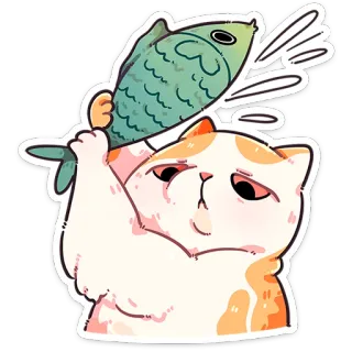 ❤️ 74416227 gato, peixe, animal, adesivo, animal de estimação telegram sticker