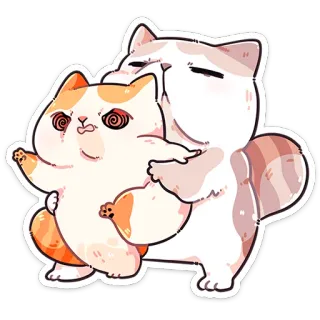 😠 7905e1e1 gato, adesivo, desenho animado, fofo, engraçado telegram sticker