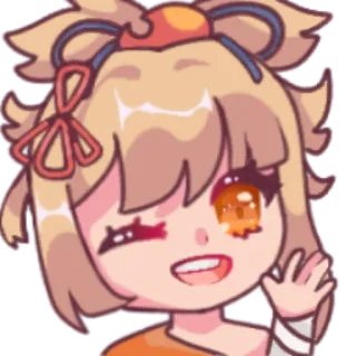 🎇 26609791 Yoimiya Genshin Impact Anime, Fofo, Personagem, Video game, Yoimiya, Genshin Impact whatsapp sticker