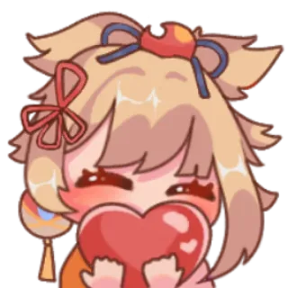 🎇 5e26f068 Anime, Desenho animado, Fofo, Coração, Amor, Feliz, Kawaii whatsapp sticker