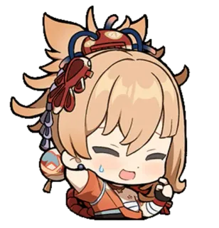 🎇 c3184bec Yoimiya Genshin Impact Anime, Chibi, Genshin Impact, Yoimiya, Fofo, Video game whatsapp sticker