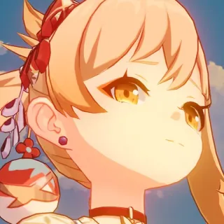 😣 198da89b Yoimiya Genshin Impact 动漫, 女孩, 游戏, 角色, 宵宫, 原神 telegram sticker