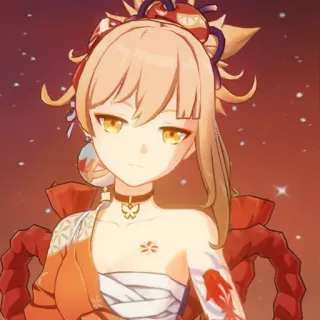 😑 7e75d4ec Yoimiya Genshin Impact 宵宫, 原神, 动漫, 角色, 电子游戏, 老婆 telegram sticker