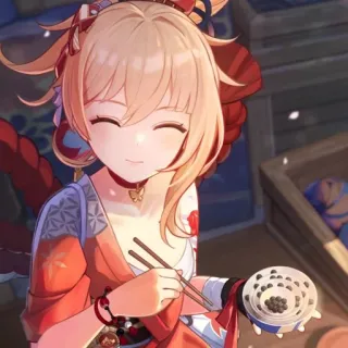 😊 a11f7624 Yoimiya Genshin Impact 动漫, 游戏, 可爱, 开朗, 角色, 原神 telegram sticker