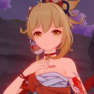 😌 a43e5a03 Yoimiya Genshin Impact 动漫, 游戏, 角色, 原神, 宵宫 telegram sticker