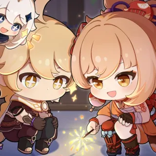 🤩 a8806bd8 动漫, 贴纸, Q版, 人物, 可爱 telegram sticker