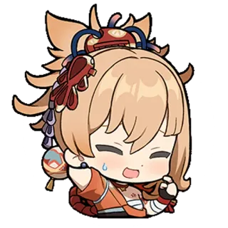 😓 aa1ff44e Yoimiya Genshin Impact 动漫, 游戏, 卡通, 可爱, 宵宫, 原神 telegram sticker