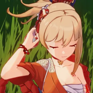 😅 c18b76ae Yoimiya Genshin Impact 动漫, 电子游戏, 角色, 宵宫, 原神 telegram sticker