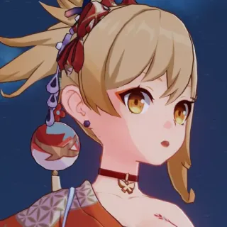 😳 e90a4cc5 Yoimiya Genshin Impact 动漫, 游戏, 宵宫, 原神, 角色 telegram sticker