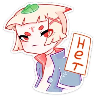 🙅‍♂️ c07b0564 нет 动漫, 角色, 贴纸, 插画, 网络 whatsapp sticker