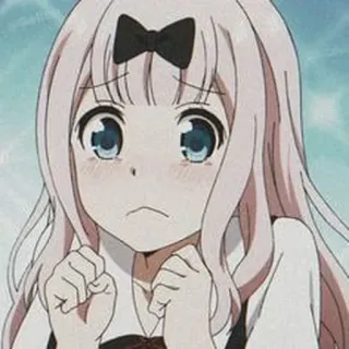 💖 2004a2ca Chika Fujiwara Kaguya-sama: Love Is War Anime, Manga, Chika Fujiwara, Kaguya-sama, Schattig, Verdrietig, Meisje telegram sticker