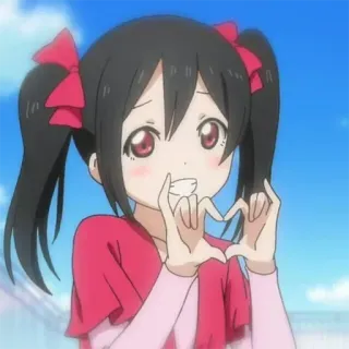💗 abf7d995 Nico Yazawa Love Live! anime, schattig, liefde, hart, Nico Yazawa, Love Live telegram sticker