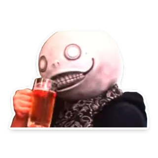 🍺 669e6c1d Emil Nier 에밀, 니어, 캐릭터, 비디오 게임, 괴물, 음주, 맥주 telegram sticker