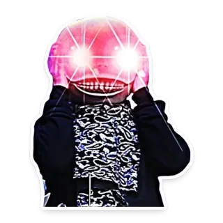 👹 ff063f91 마스크, 무서운, 공포, 소름, 기묘한, 디지털 아트 telegram sticker