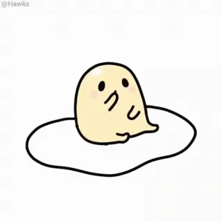 🥚 d9ac7266 계란, 귀여운, 카와이, 음식, 스티커 telegram sticker