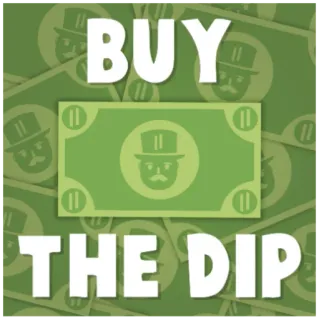 💸 e007c003 BUY THE DIP Geld, Finanzen, Kaufen, Dip, Investment telegram sticker