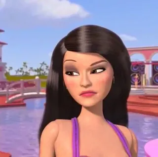 😒 b11616e6 barbie, doll, cartoon, animation telegram sticker