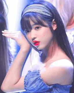 ✨ 0cd7255d vrouw, aziatisch, portret, hoofdband, meisje, schattig telegram sticker