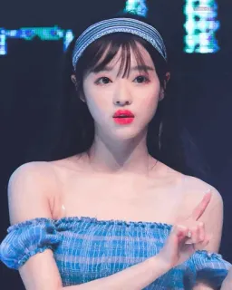 ✨ 39a51813 vrouw, portret, Koreaans, schoonheid, hoofdband, glimlach telegram sticker