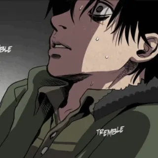 ➖ e1fef870 TREMBLE Anime, Manga, Zittern, Schweiß, Nervös telegram sticker