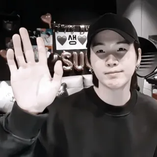 🦘 d13de615 생일 kpop, ทักทาย, โบกมือ, เฉลิมฉลอง, มินยุนกิ telegram sticker