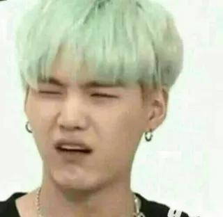 😐 26fff82a Suga kpop, bts, suga, mème, tête drôle, dégoût telegram sticker