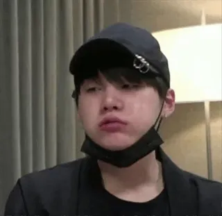 😐 5a76d95f Suga kpop, bts, idol, musique, suga, min yoongi, drôle, expression telegram sticker
