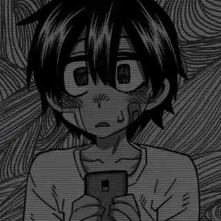 🖤 e6f5c076 Anime, Buồn, Khóc, Con trai, Điện thoại di động, Emo telegram sticker