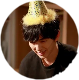 🎂 ec930fe8 persona, cappello da festa, sorridente, felice, celebrazione, uomo, ritratto telegram sticker