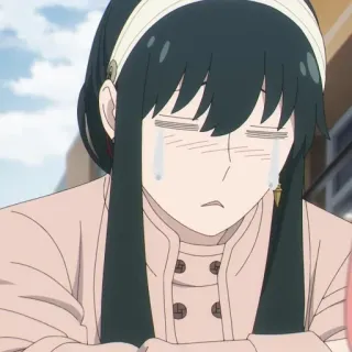 😭 0f051aee Yor Forger Spy x Family 애니메이션, 울음, 슬픈, 여자, 요르 포저, 스파이 패밀리, 눈물 telegram sticker