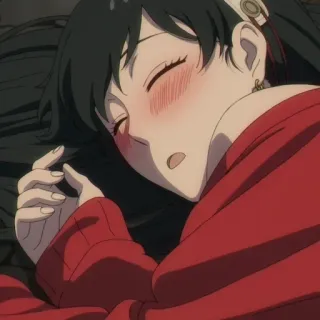 😴 17874a80 Yor Forger Spy × Family 애니메이션, 스파이 패밀리, 요르 포저, 수면, 귀여운 telegram sticker