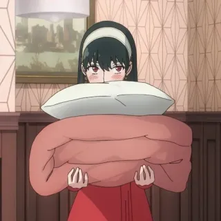 🎈 a9a68d69 Yor Forger Spy x Family 애니메이션, 요르 포저, 스파이 패밀리, 담요, 베개, 귀여운 telegram sticker