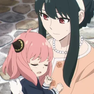 ☺️ aefa6b43 Anya Forger Spy x Family 애니메이션, 스파이 패밀리, 아냐 포저, 요르 포저, 가족, 귀여운 telegram sticker