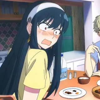 🙂 51ca9f68 Yor Forger Spy x Family Anime, Spy x Family, Yor Forger, Hoạt hình, Bữa tối, Ngạc nhiên, Phụ nữ telegram sticker