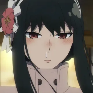 🐈‍⬛️ 031c4072 Yor Forger Spy x Family anime, yor forger, spy x family, cartoon, woman, character whatsapp sticker