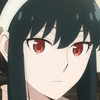 🐈‍⬛️ 28c3d729 Yor Forger Spy x Family anime, cartoon, yor forger, spy x family, character, female, red eyes whatsapp sticker