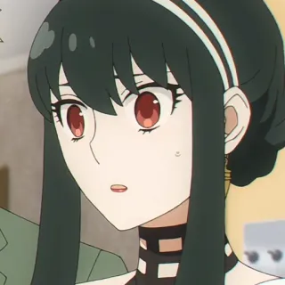 💄 35575ab0 Yor Forger Spy x Family yor forger, spy x family, anime, cartoon, woman, face whatsapp sticker