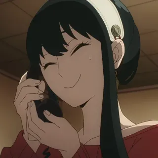 🐈‍⬛️ 37dc68b3 Yor Forger Spy x Family anime, yor forger, spy x family, cartoon, smile, happy whatsapp sticker