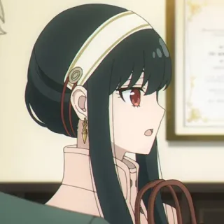 🐈‍⬛️ 3a5dceea Yor Forger Spy x Family anime, yor forger, spy x family, cartoon, woman, character whatsapp sticker