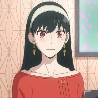 💄 5e25a85c Yor Forger Spy x Family anime, yor forger, spy x family, cartoon, woman, character whatsapp sticker