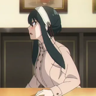 💄 61b863ba Yor Forger Spy x Family anime, yor forger, spy x family, cartoon, woman, character whatsapp sticker