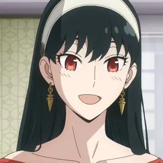 💄 632c11b4 Yor Forger Spy x Family anime, spy x family, yor forger, character, cartoon, illustration whatsapp sticker