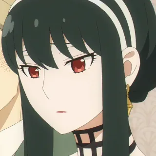 🐈‍⬛️ cd3a87f3 Yor Forger Spy x Family anime, yor forger, spy x family, cartoon, portrait whatsapp sticker