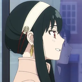 🐈‍⬛️ d1ae65ae Yor Forger Spy x Family anime, yor forger, spy x family, cartoon, character whatsapp sticker