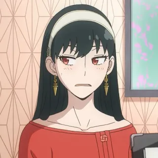 🐈‍⬛️ d737b9cd Yor Forger Spy x Family anime, yor forger, spy x family, cartoon, woman, character whatsapp sticker