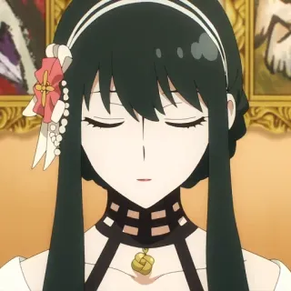 🐈‍⬛️ de53cf11 Yor Forger Spy x Family anime, yor forger, spy x family, character, woman, cartoon whatsapp sticker